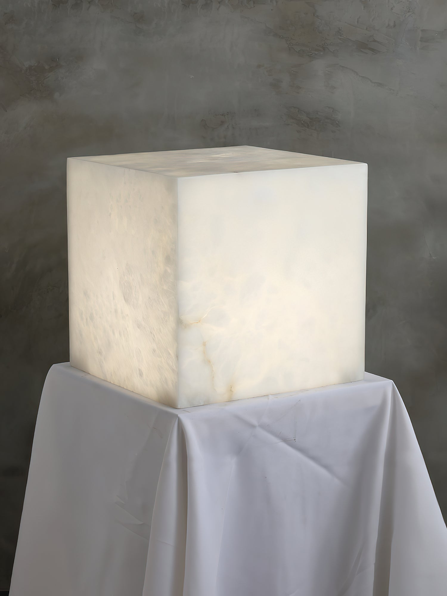 Alabaster Cubic Table Lamp - Letslighting