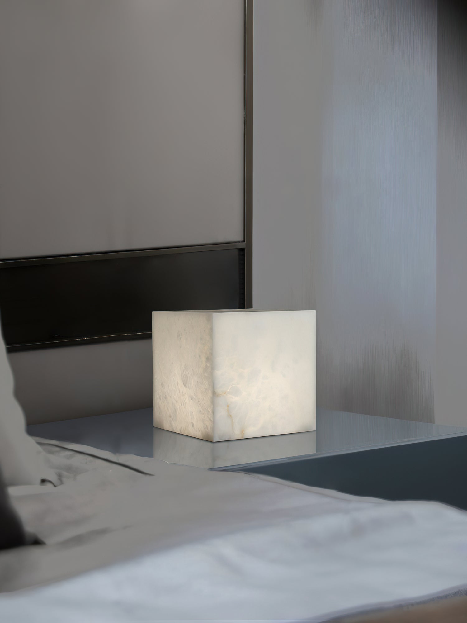 Alabaster Cubic Table Lamp - Letslighting