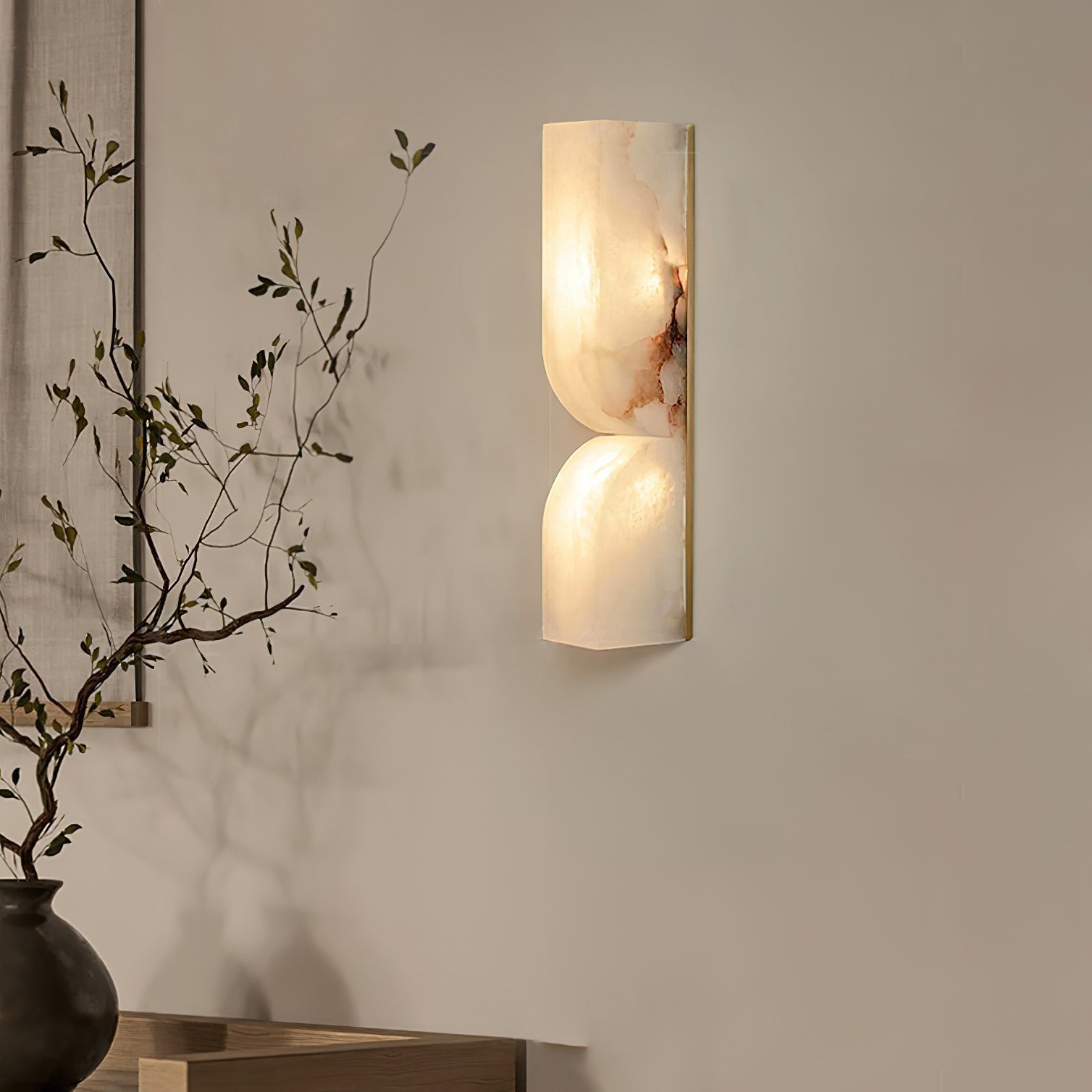 Lunaris Alabaster Rectangular Wall Lamp - Neutralighting