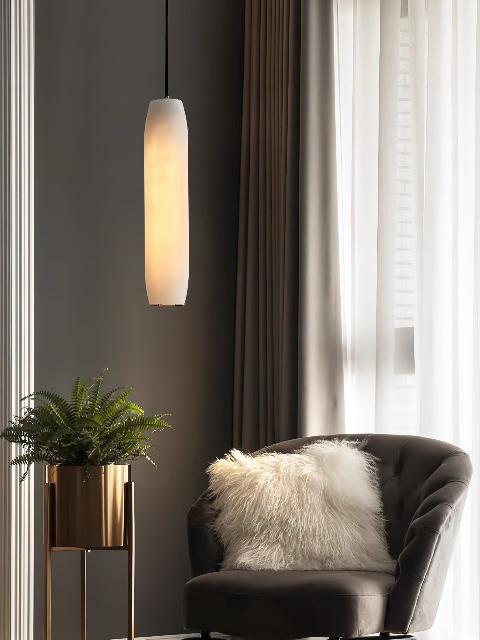 Kvennuvye Flute Modern Minimalist Metal Pendant Light - Letslighting