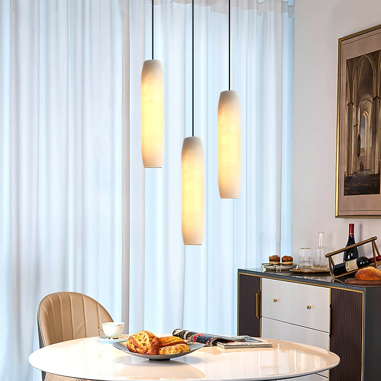 Kvennuvye Flute Modern Minimalist Metal Pendant Light - Letslighting