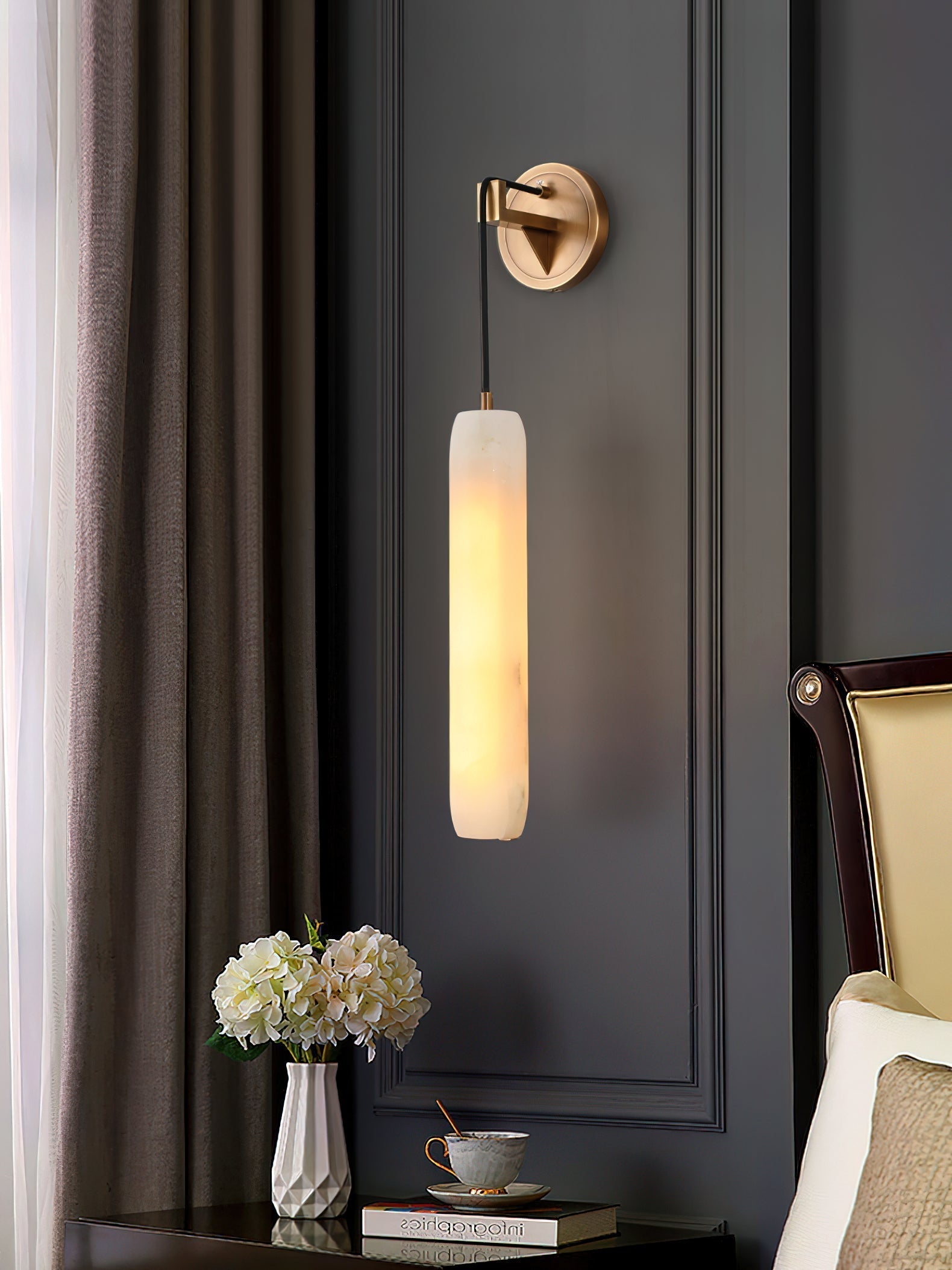 Alabaster Individual Creativity Flute Metal Wall Lamp - Letslighting