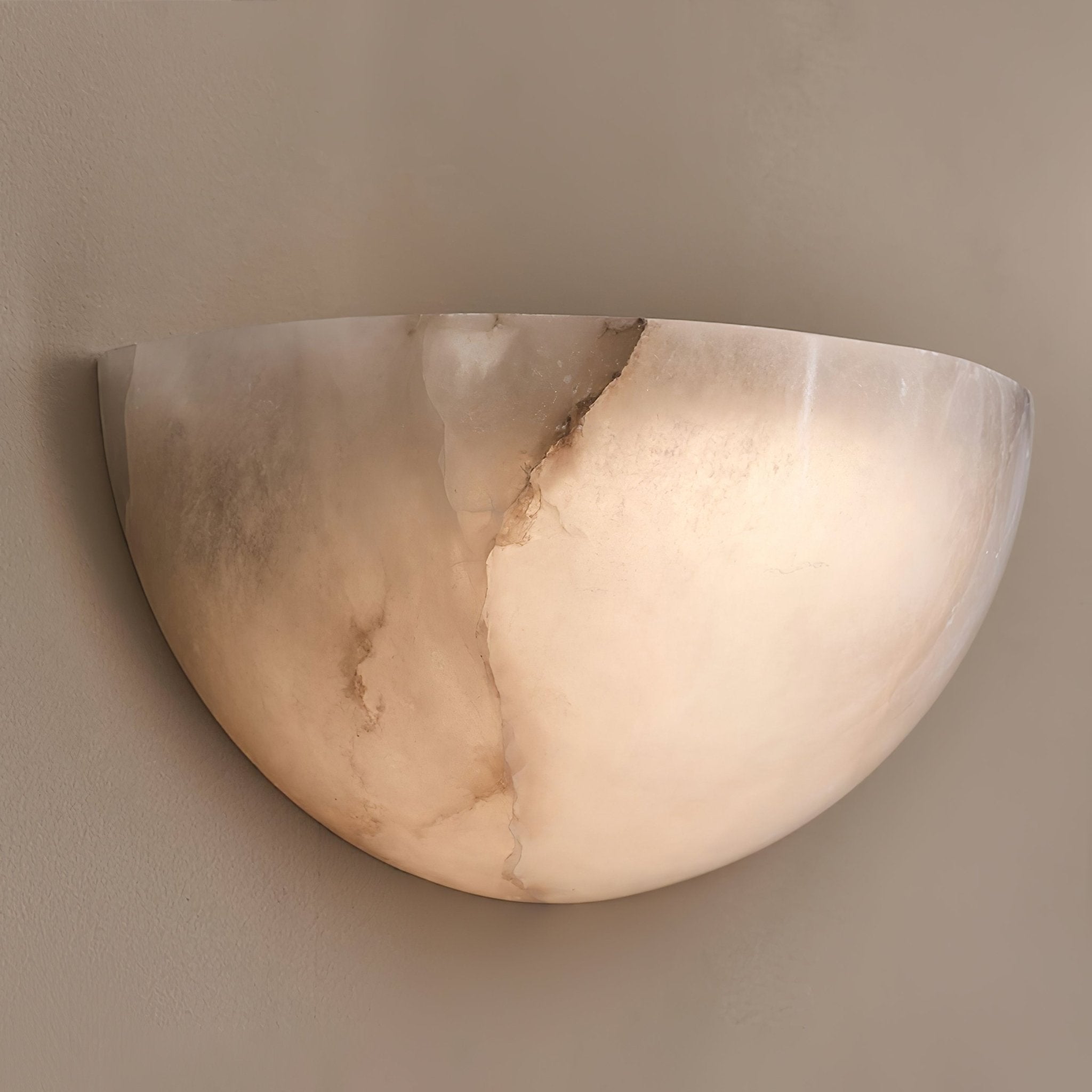 Selene Half-moon Alabaster Wall Light - Neutralighting