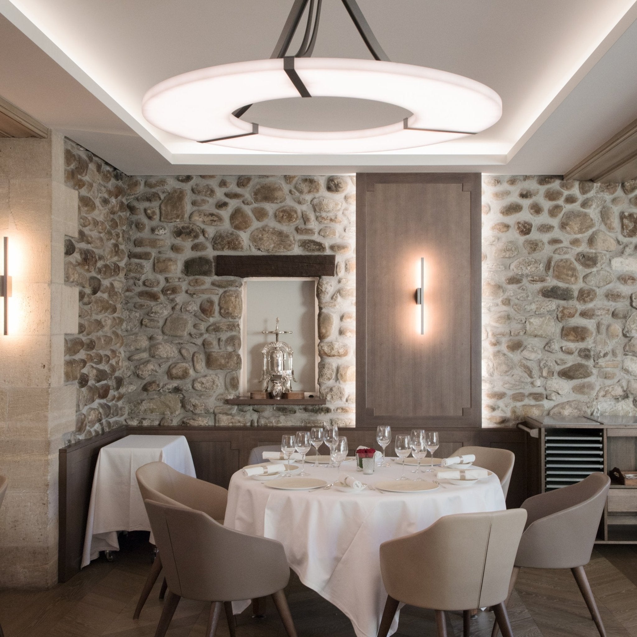 Althea Alabaster Ring Pendant Light Chandelier - Neutralighting