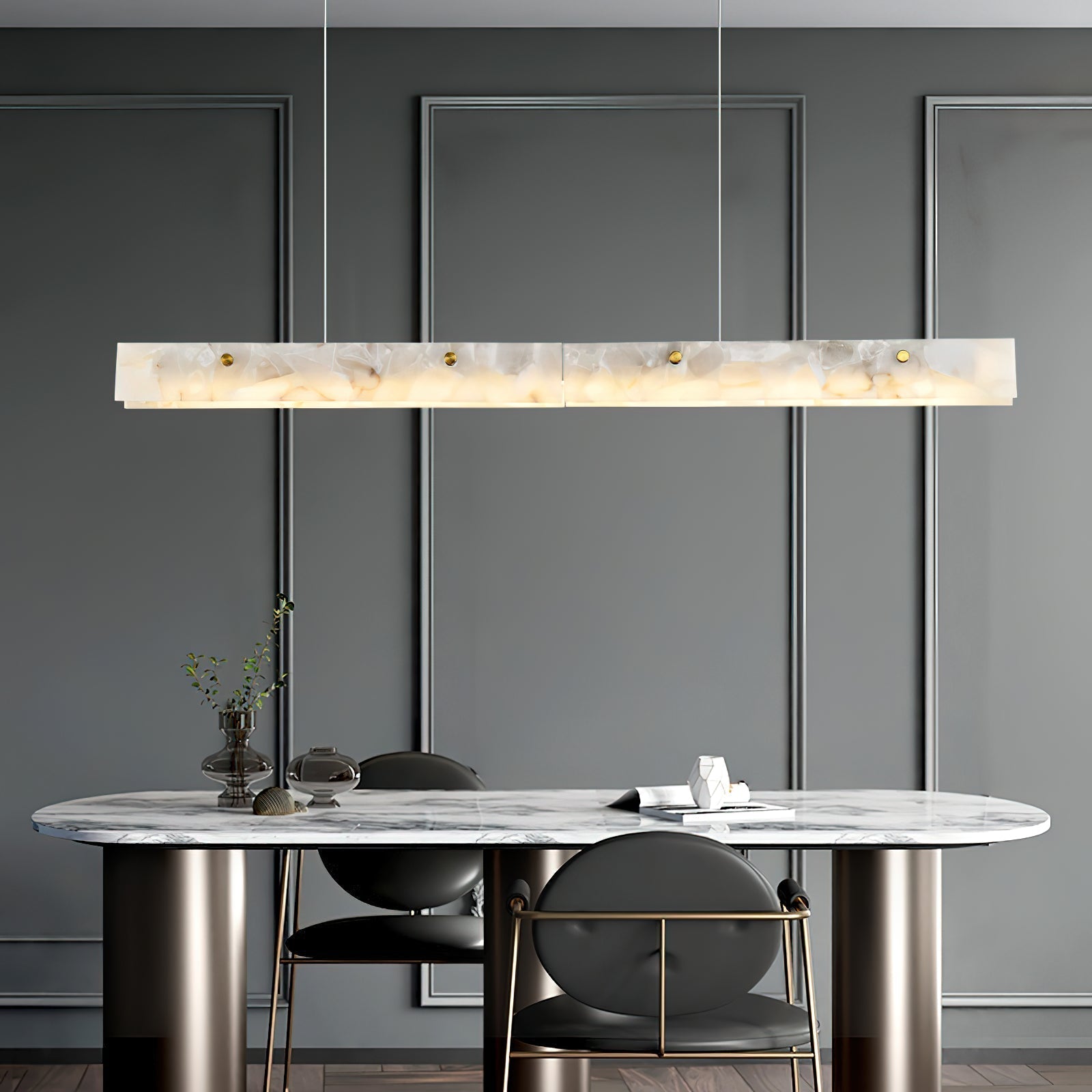 Ljomuvye LED Modern Linear Metal Pendant Light - Letslighting