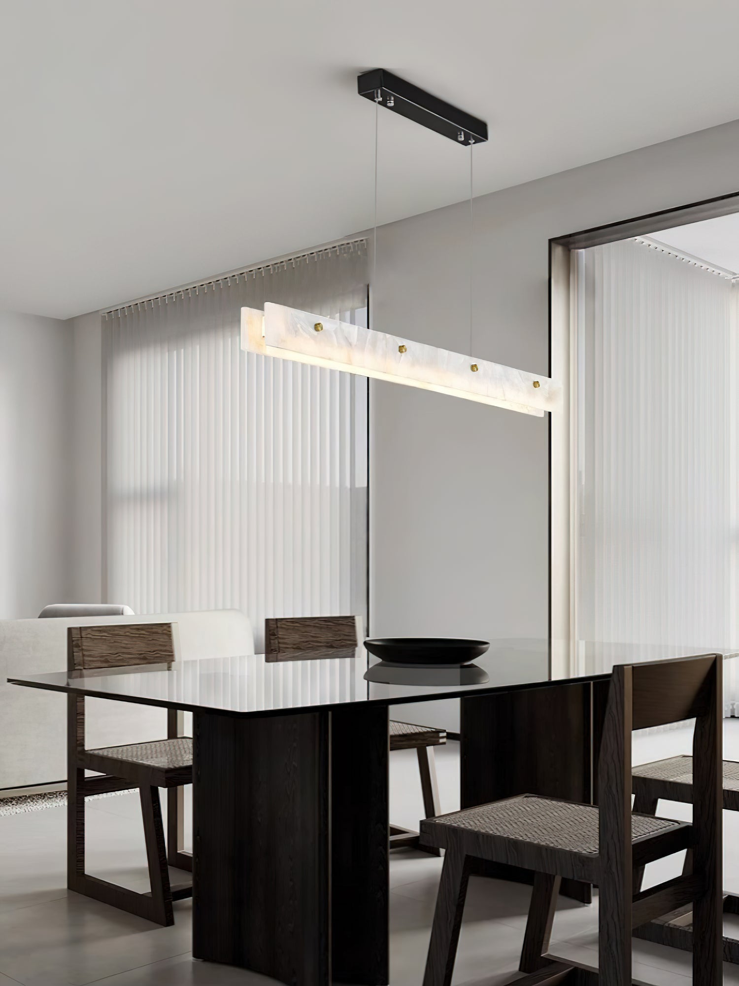 Ljomuvye LED Modern Linear Metal Pendant Light - Letslighting