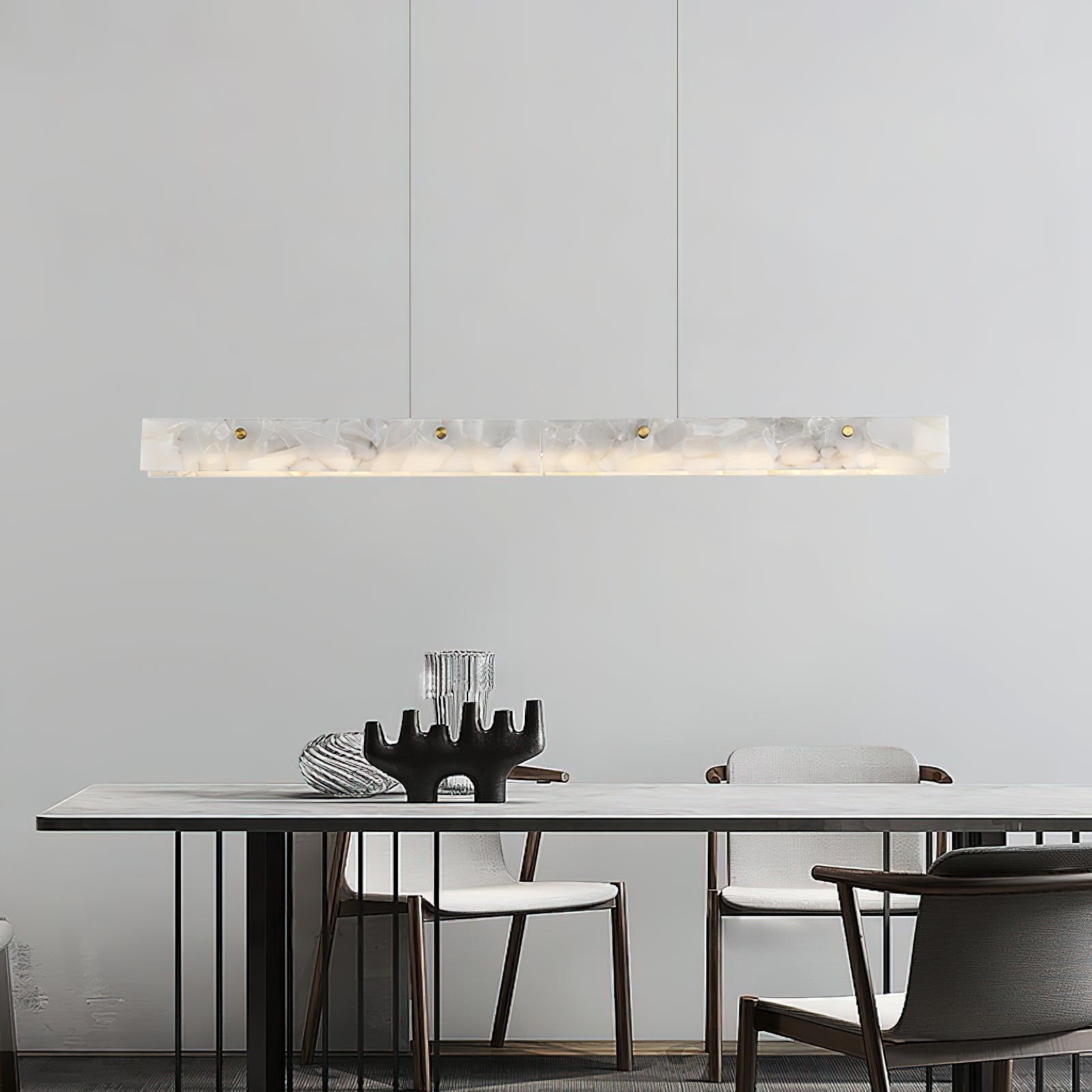 Ljomuvye LED Modern Linear Metal Pendant Light - Letslighting