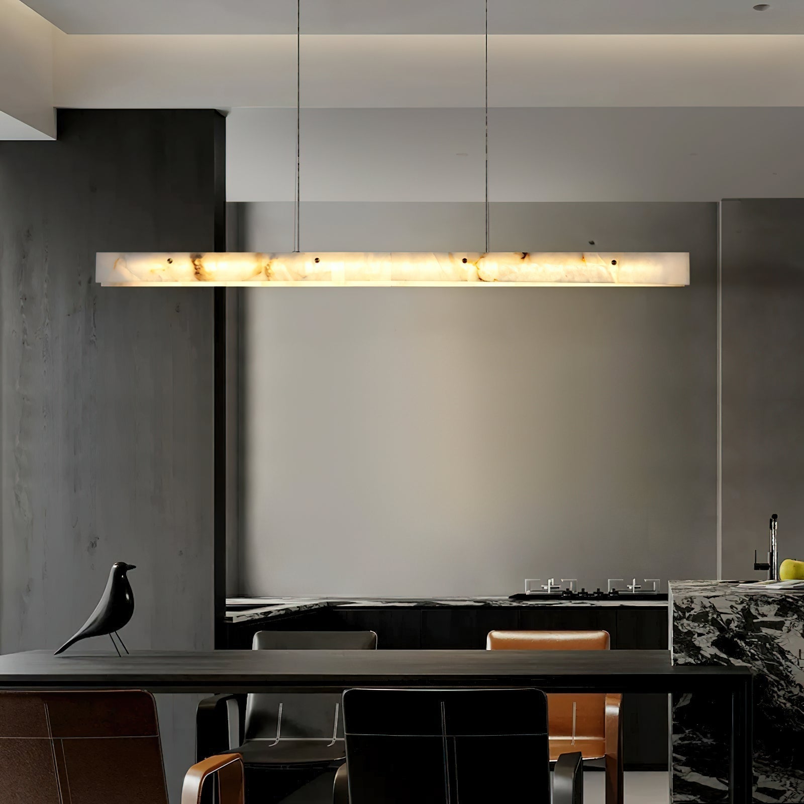 Ljomuvye LED Modern Linear Metal Pendant Light - Letslighting