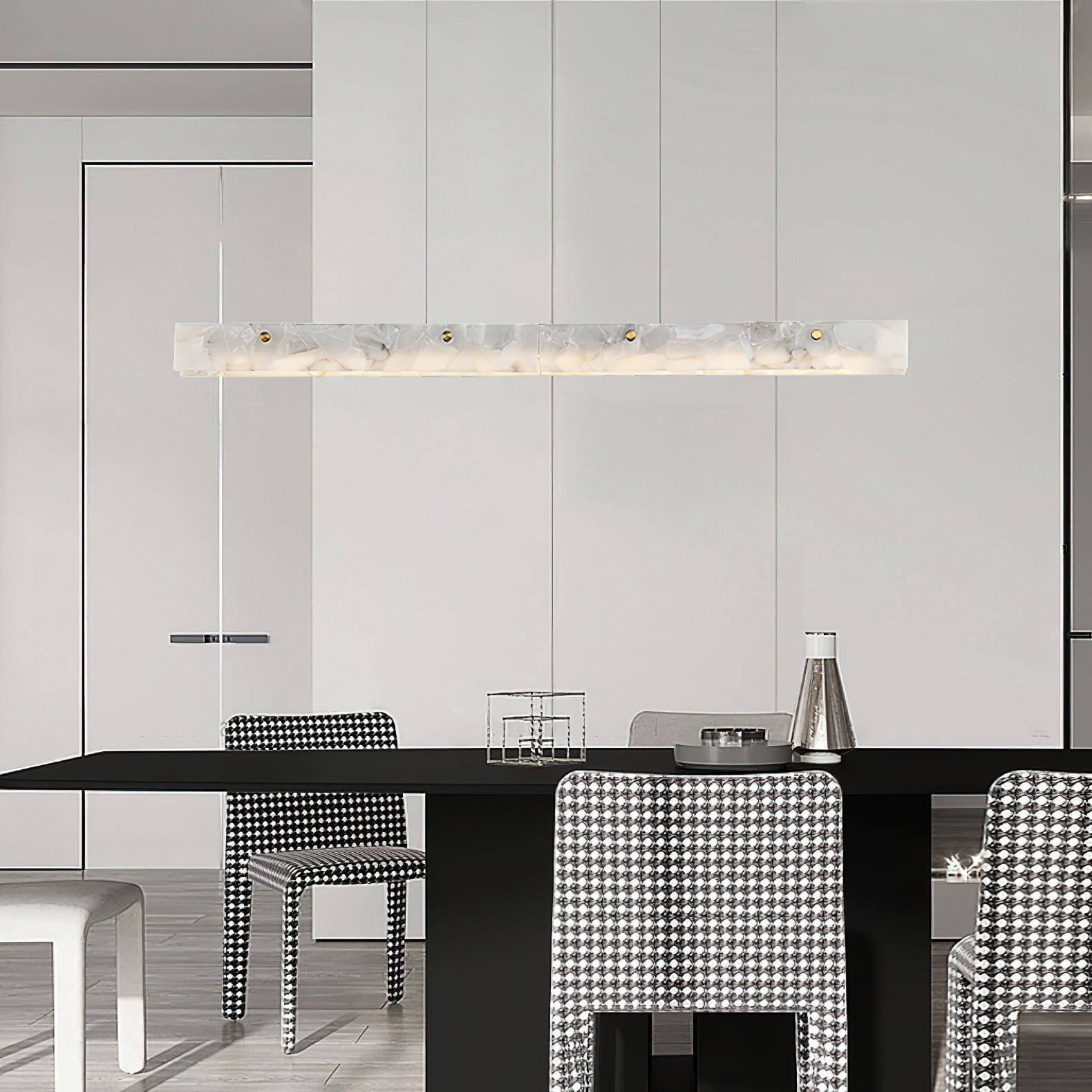 Ljomuvye LED Modern Linear Metal Pendant Light - Letslighting