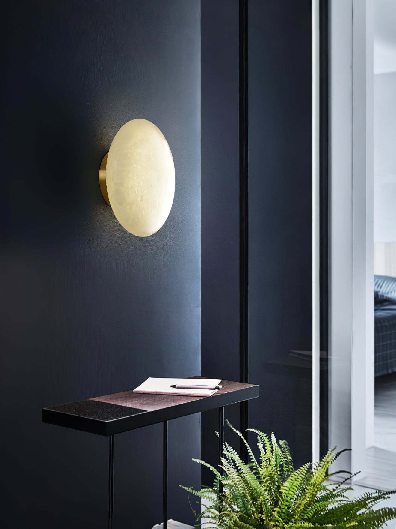 Vanorara Minimalist Alabaster Flush Mount Light - Neutralighting