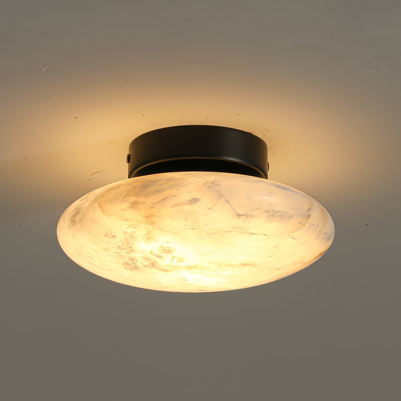 Vanorara Minimalist Alabaster Flush Mount Light - Neutralighting
