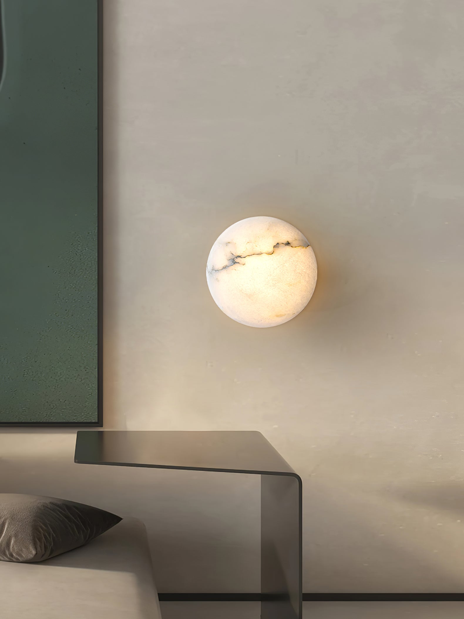 Vanorara Minimalist Alabaster Flush Mount Light - Neutralighting