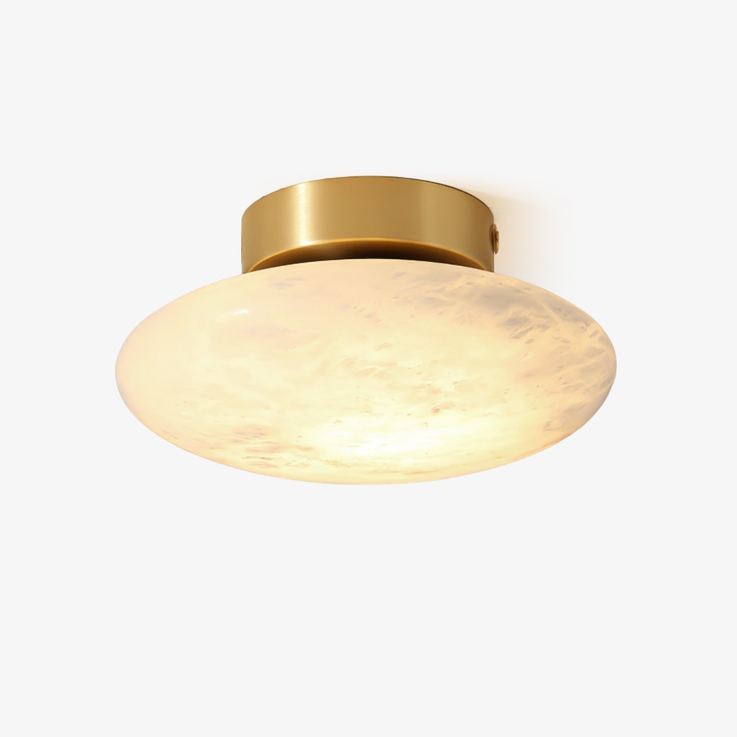 Vanorara Minimalist Alabaster Flush Mount Light - Neutralighting