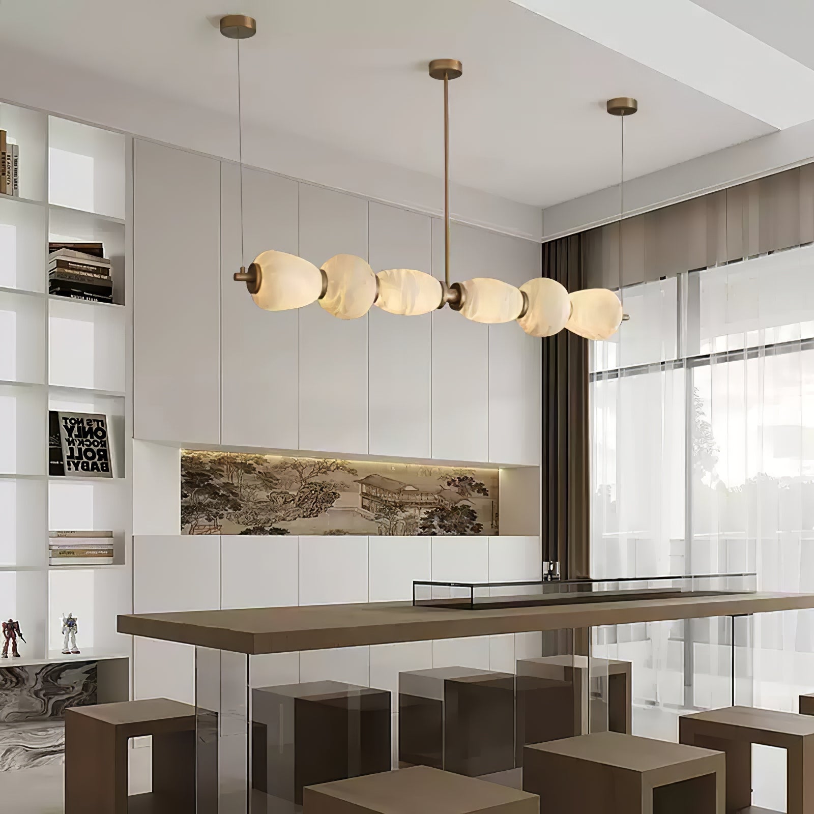 Cyrilla Alabaster Linear Pendant Light - Neutralighting