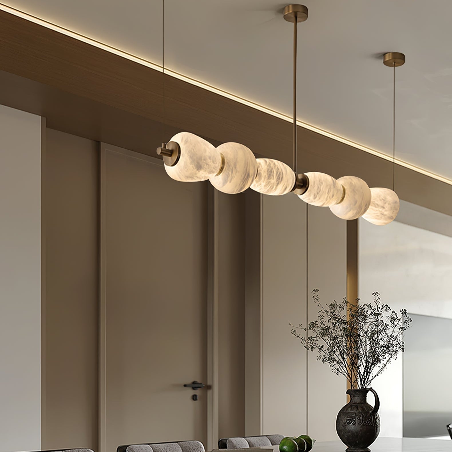 Cyrilla Alabaster Linear Pendant Light - Neutralighting