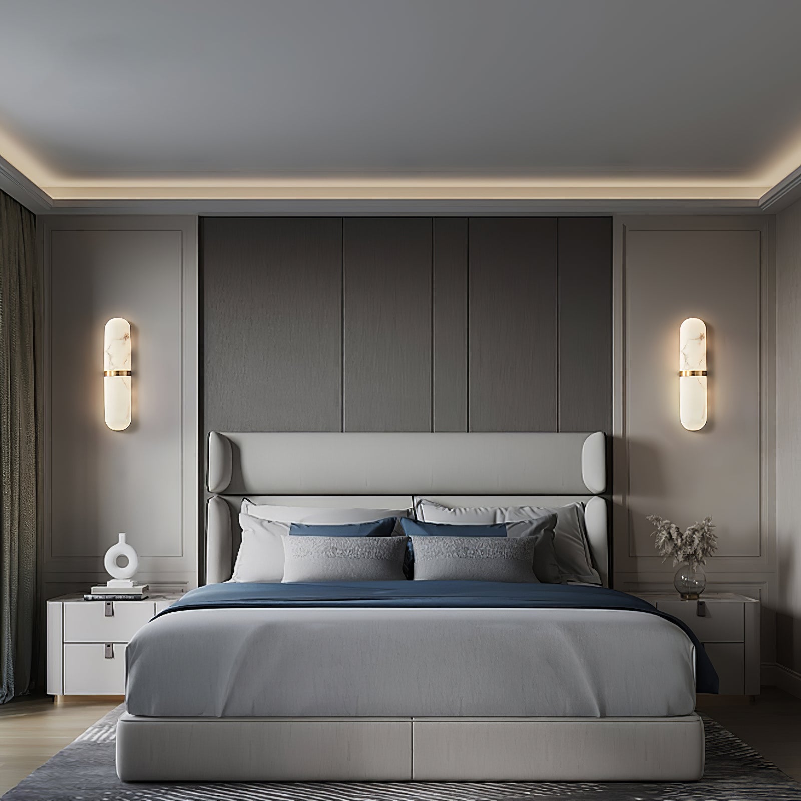 Vitheion Minimalist Alabaster Wall Light - Neutralighting