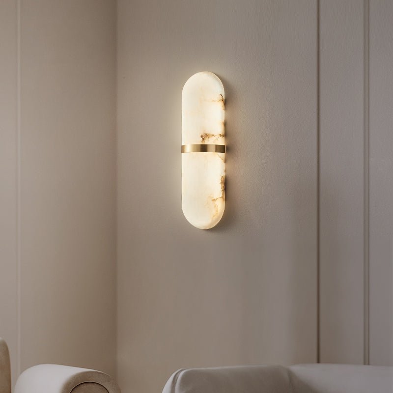 Vitheion Minimalist Alabaster Wall Light - Neutralighting