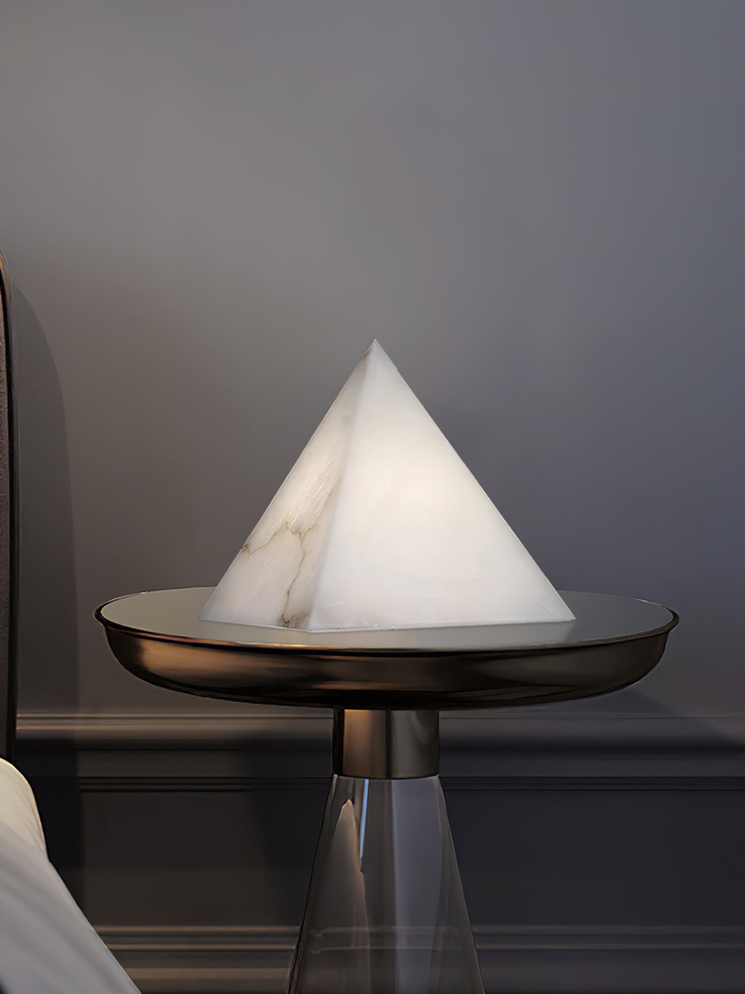 Alabaster Pyramid Table Lamp - Letslighting