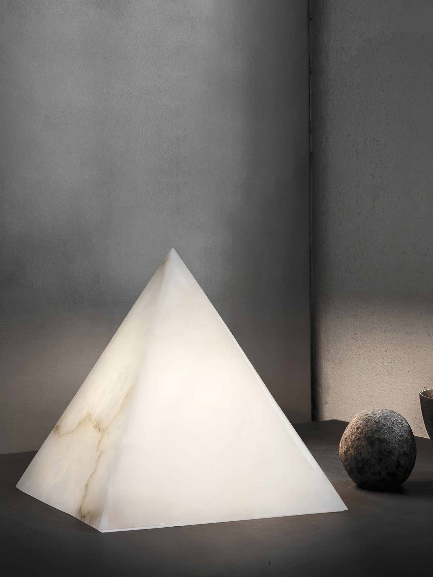 Alabaster Pyramid Table Lamp - Letslighting