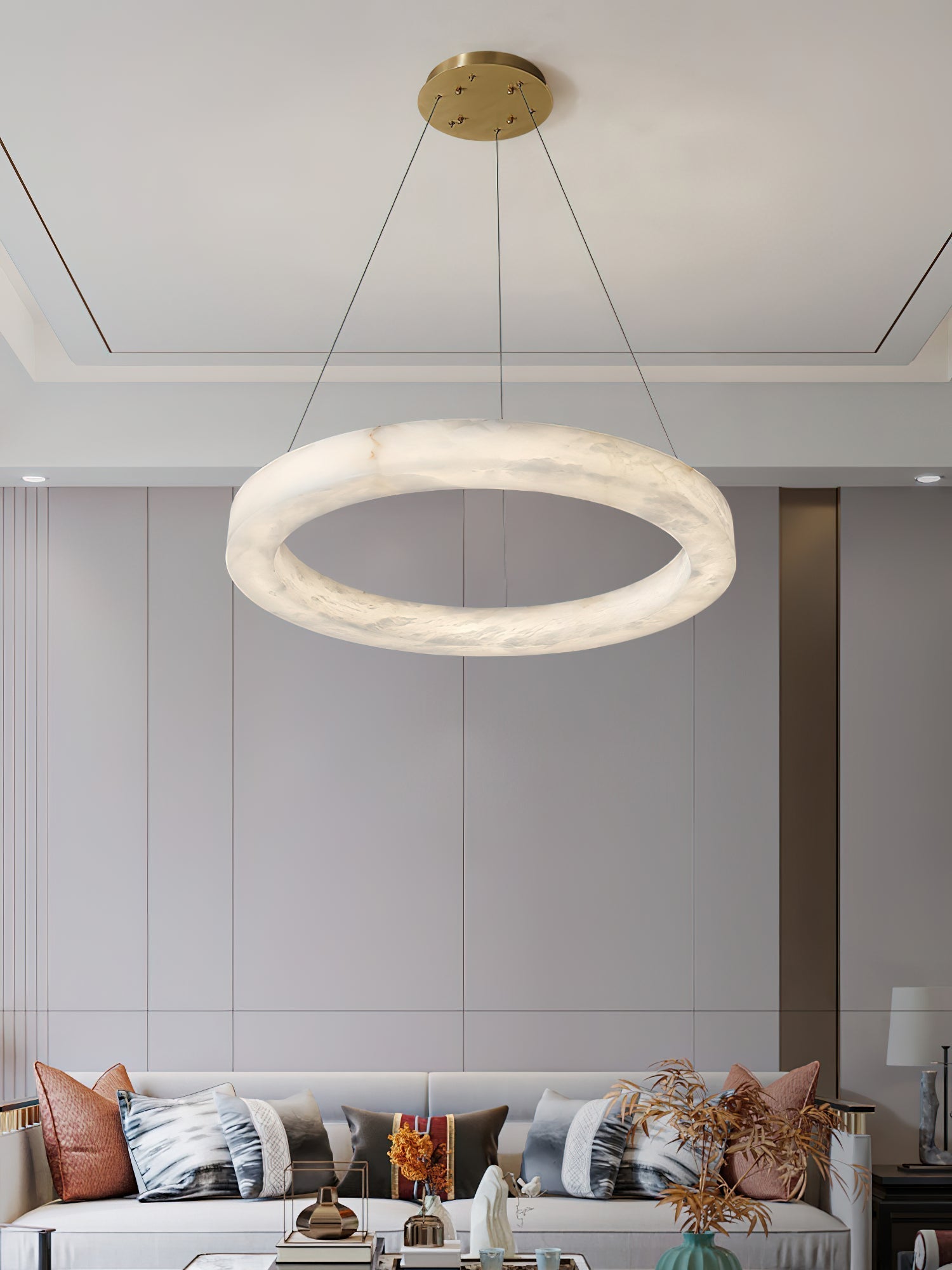 Plotuvyn Postmodern Luxury Ring Alabaster Chandelier - Letslighting