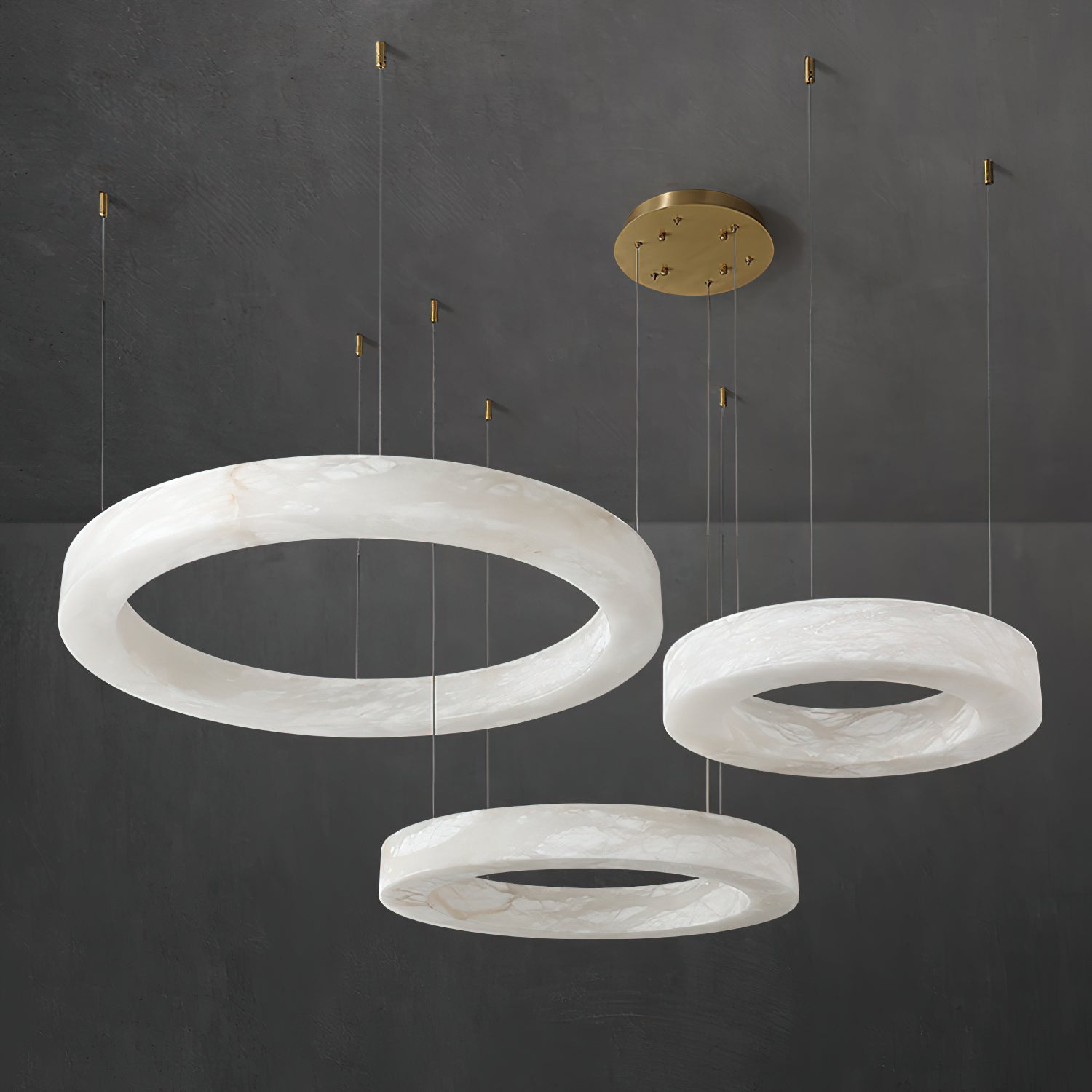 Plotuvyn Postmodern Luxury Ring Alabaster Chandelier - Letslighting