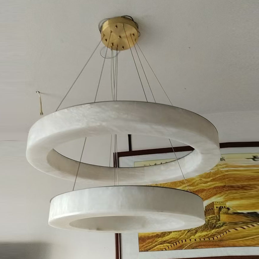 Plotuvyn Postmodern Luxury Ring Alabaster Chandelier - Letslighting