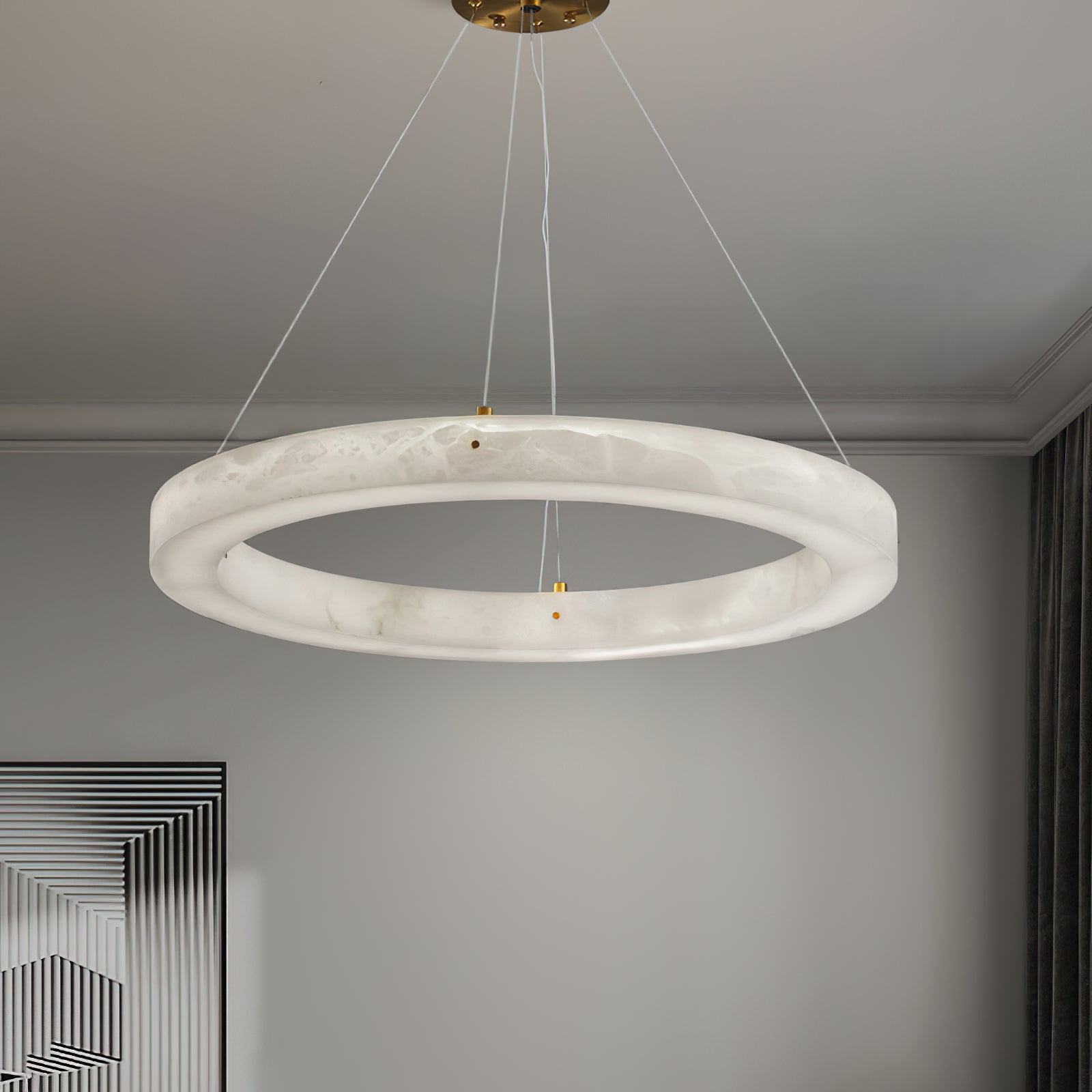 Plotuvyn Postmodern Luxury Ring Alabaster Chandelier - Letslighting