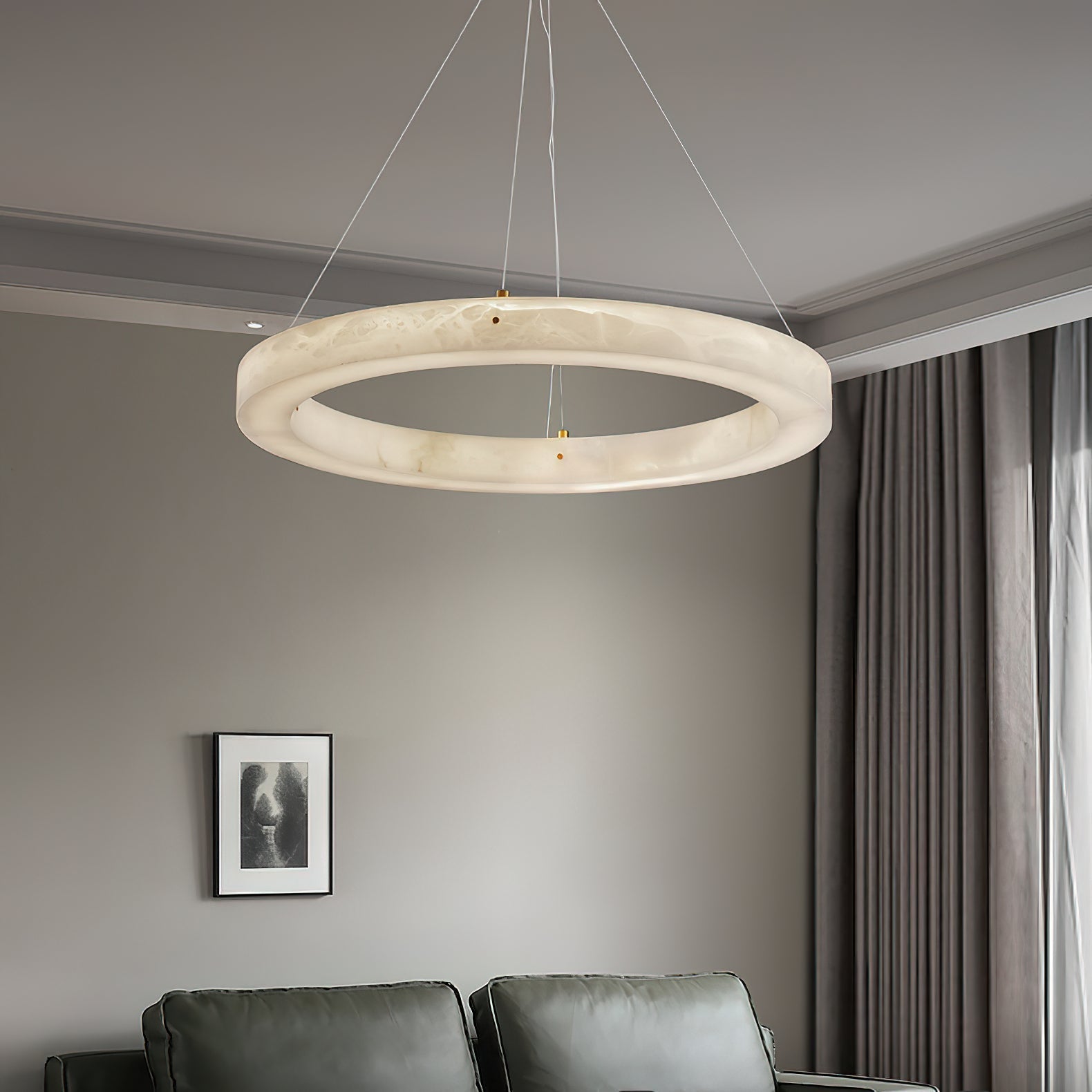 Plotuvyn Postmodern Luxury Ring Alabaster Chandelier - Letslighting