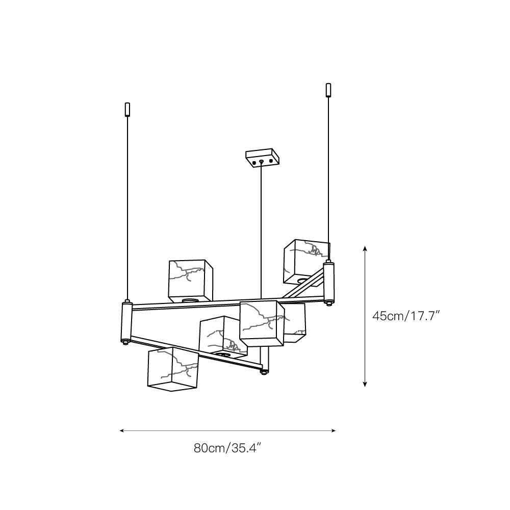 Ostruvye Individual Creativity Box Alabaster Chandelier - Letslighting