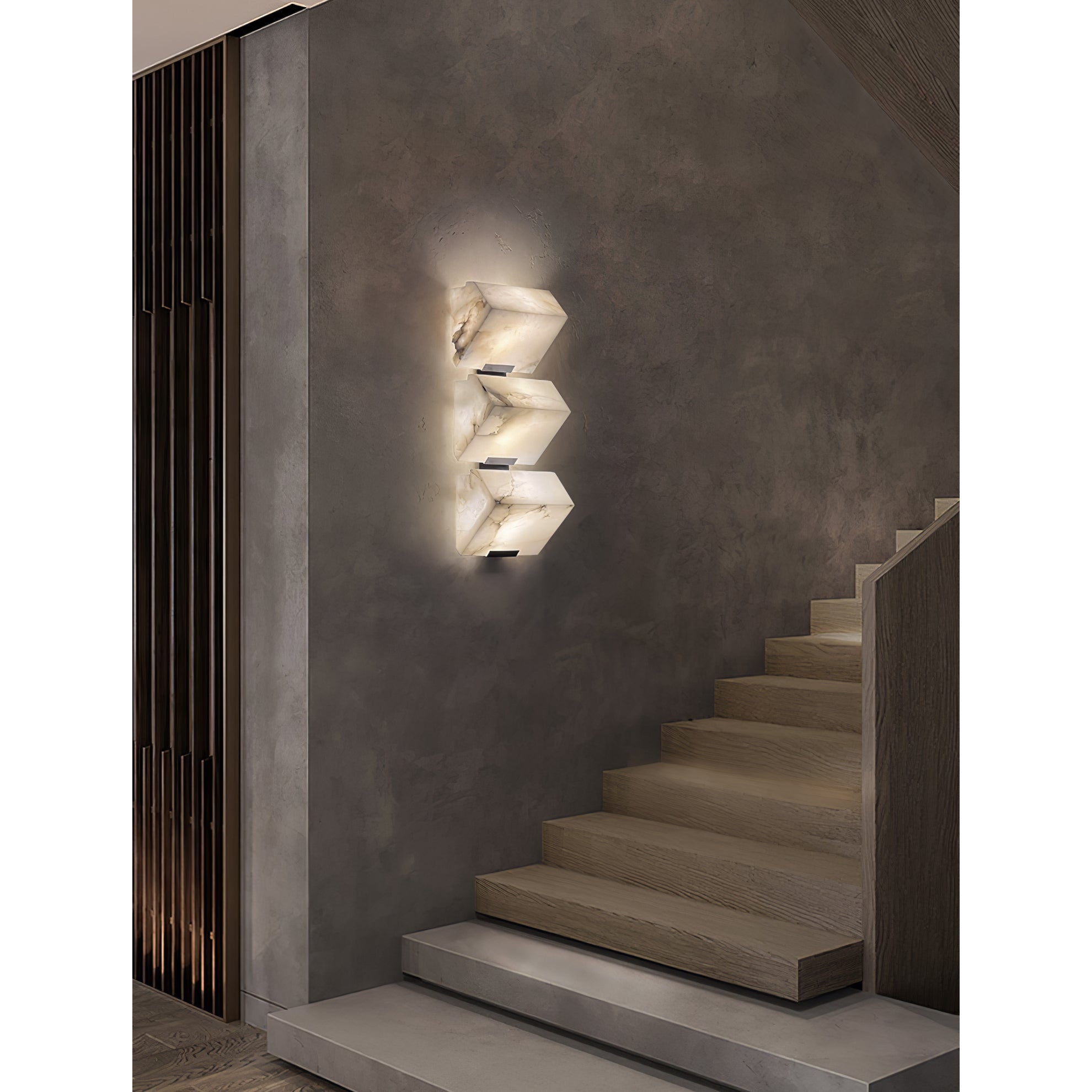 Qvistuvyn Staircase Metal Alabaster Wall Lamp - Letslighting