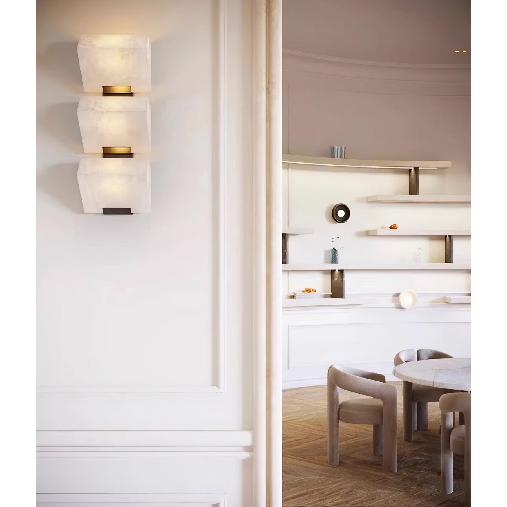 Qvistuvyn Staircase Metal Alabaster Wall Lamp - Letslighting