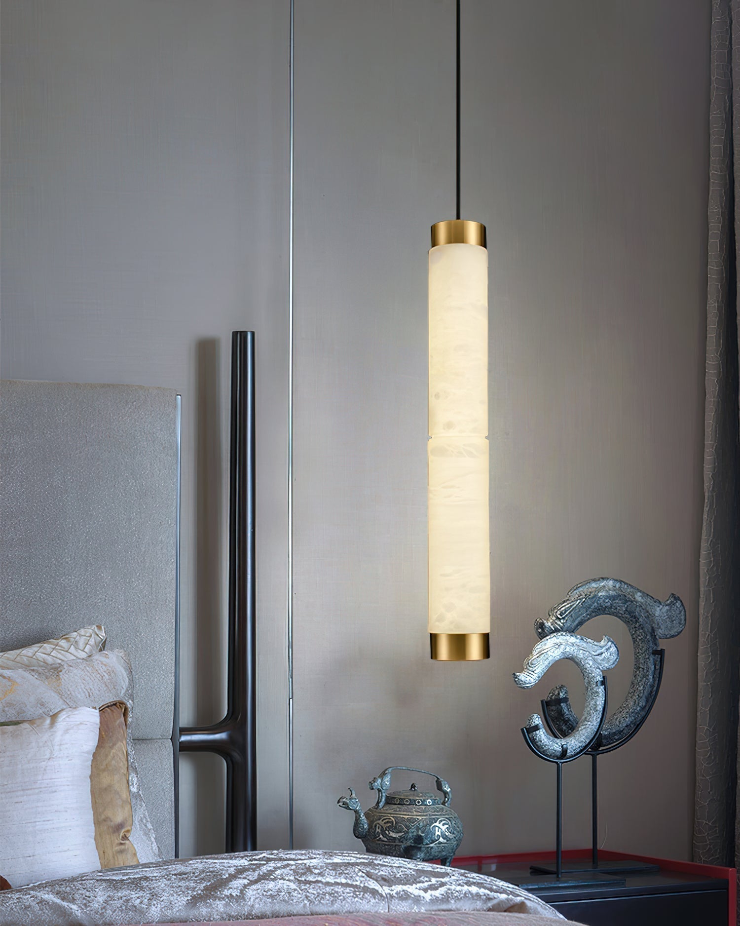 Plotuvyi Modern Strip Alabaster Pendant Light - Letslighting
