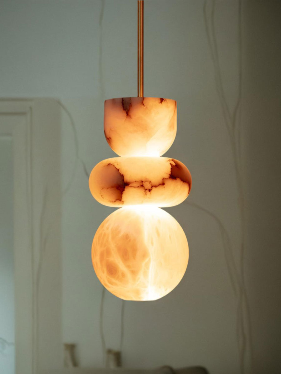 Rauduvyn Modern Totem Alabaster Pendant Lamp - Letslighting