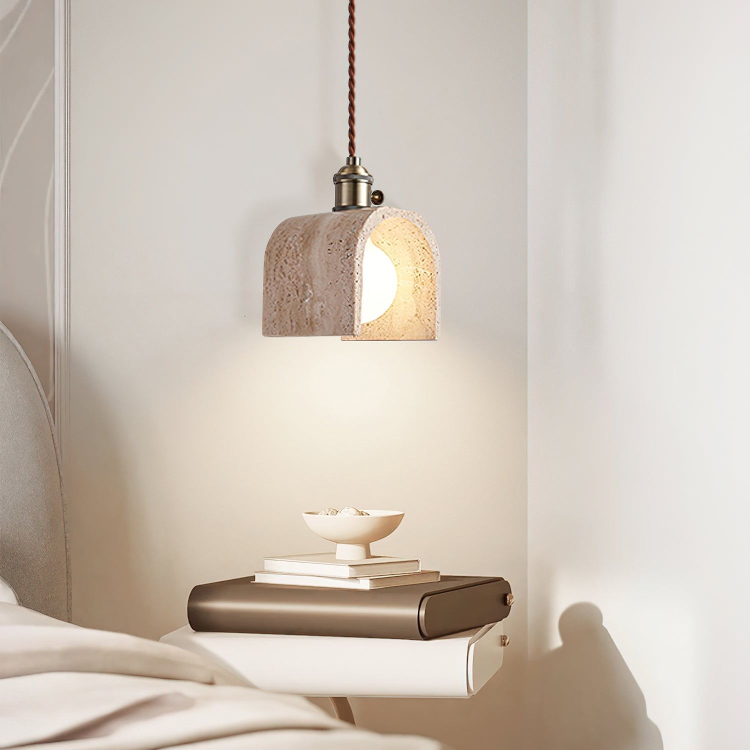 Lysorel Travertine Pendant Light - Blowlighting