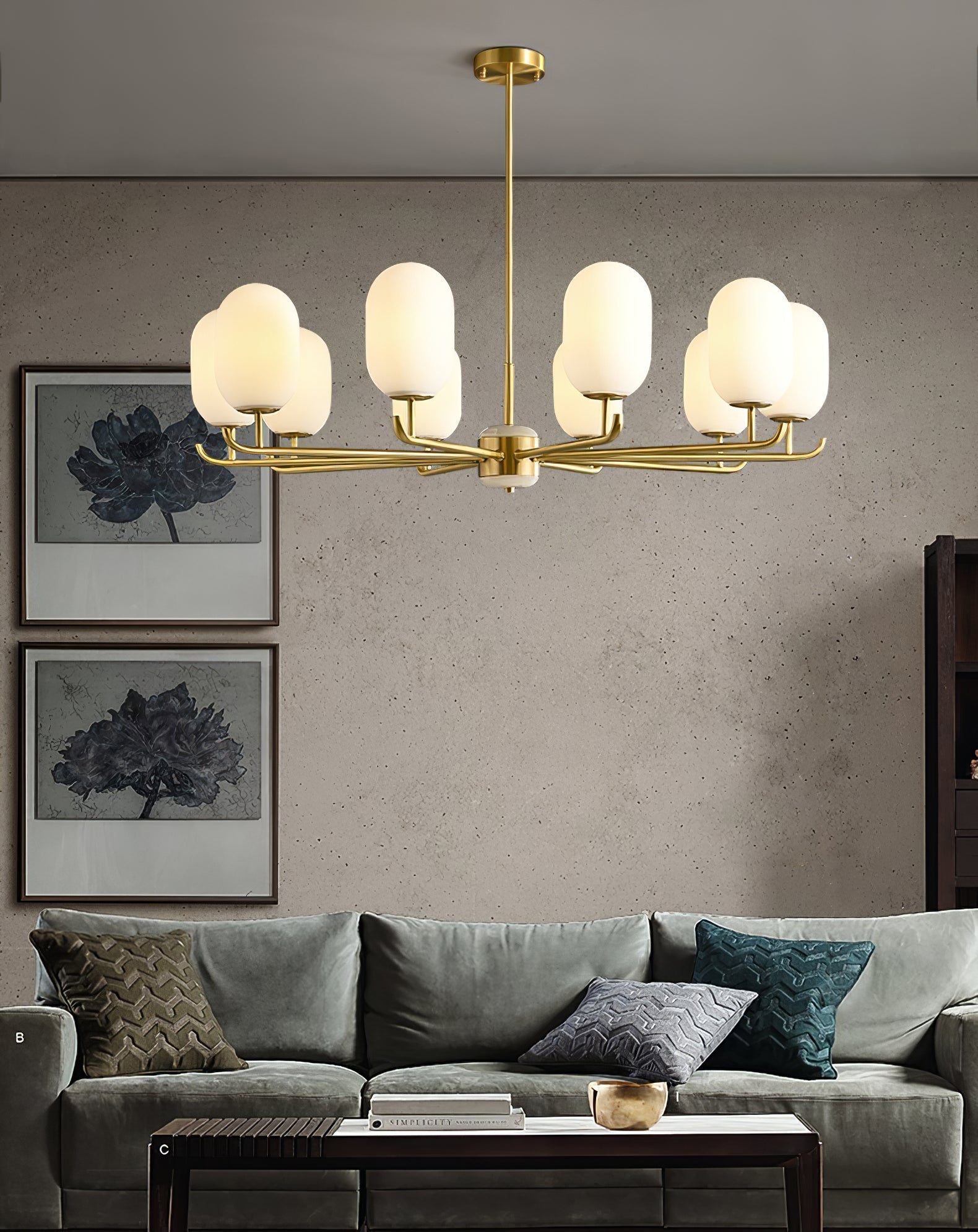 Sifuvyn Moderner Geometrischer Glas Kronleuchter-Letslighting