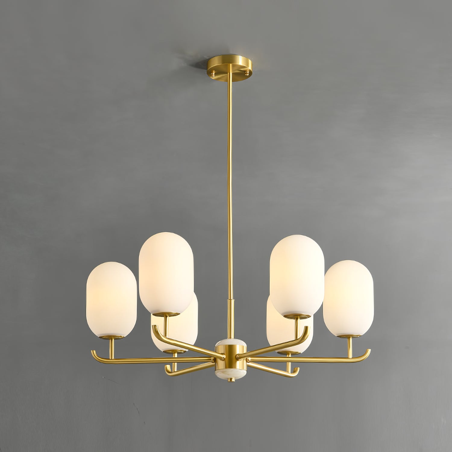 Sifuvyn Moderner Geometrischer Glas Kronleuchter-Letslighting