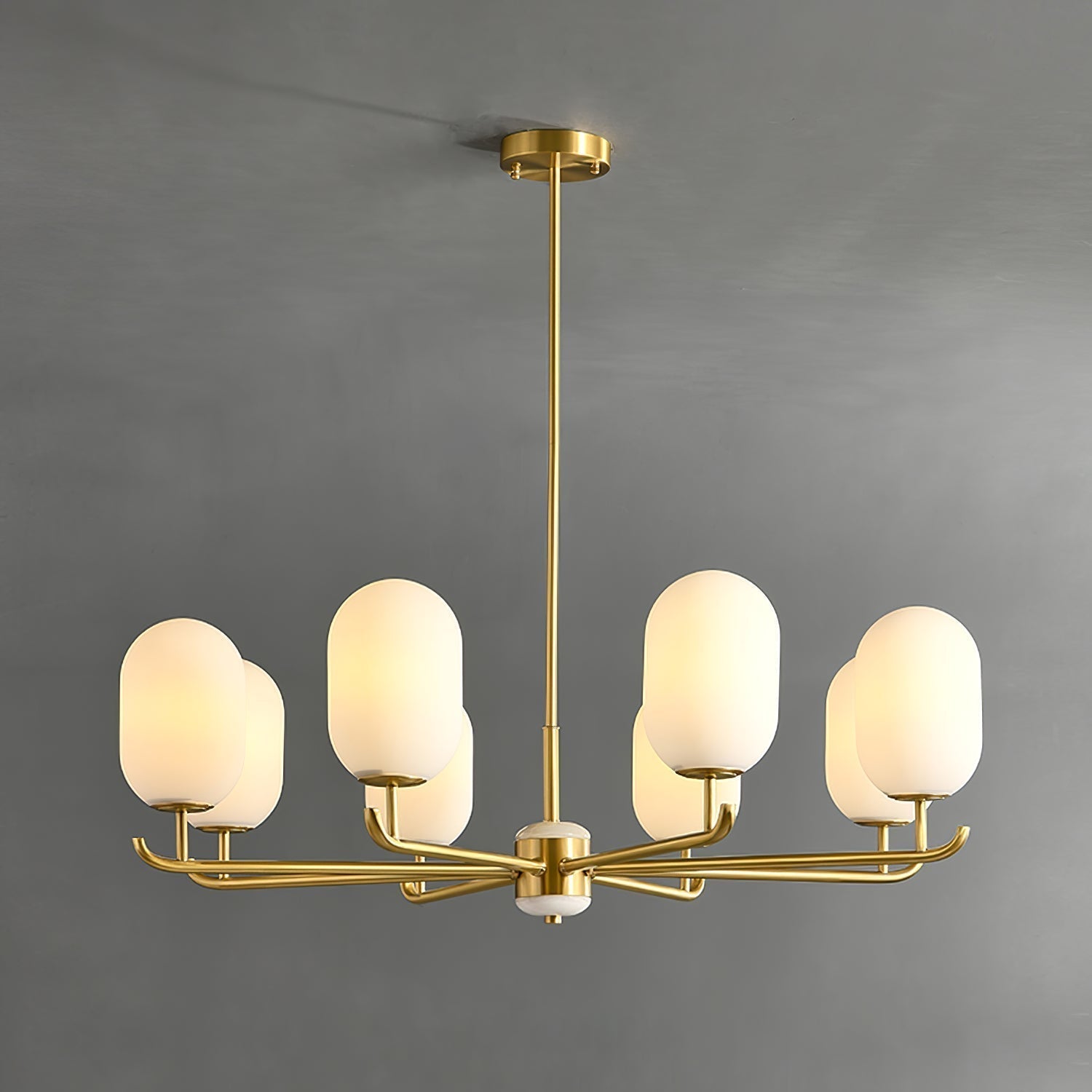 Sifuvyn Moderner Geometrischer Glas Kronleuchter-Letslighting