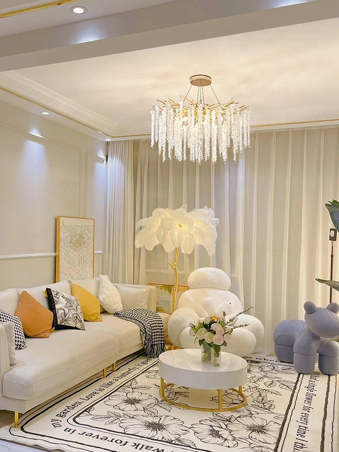 Lustra Kronleuchter Gold Kristall Zweig Elegant-Letslighting