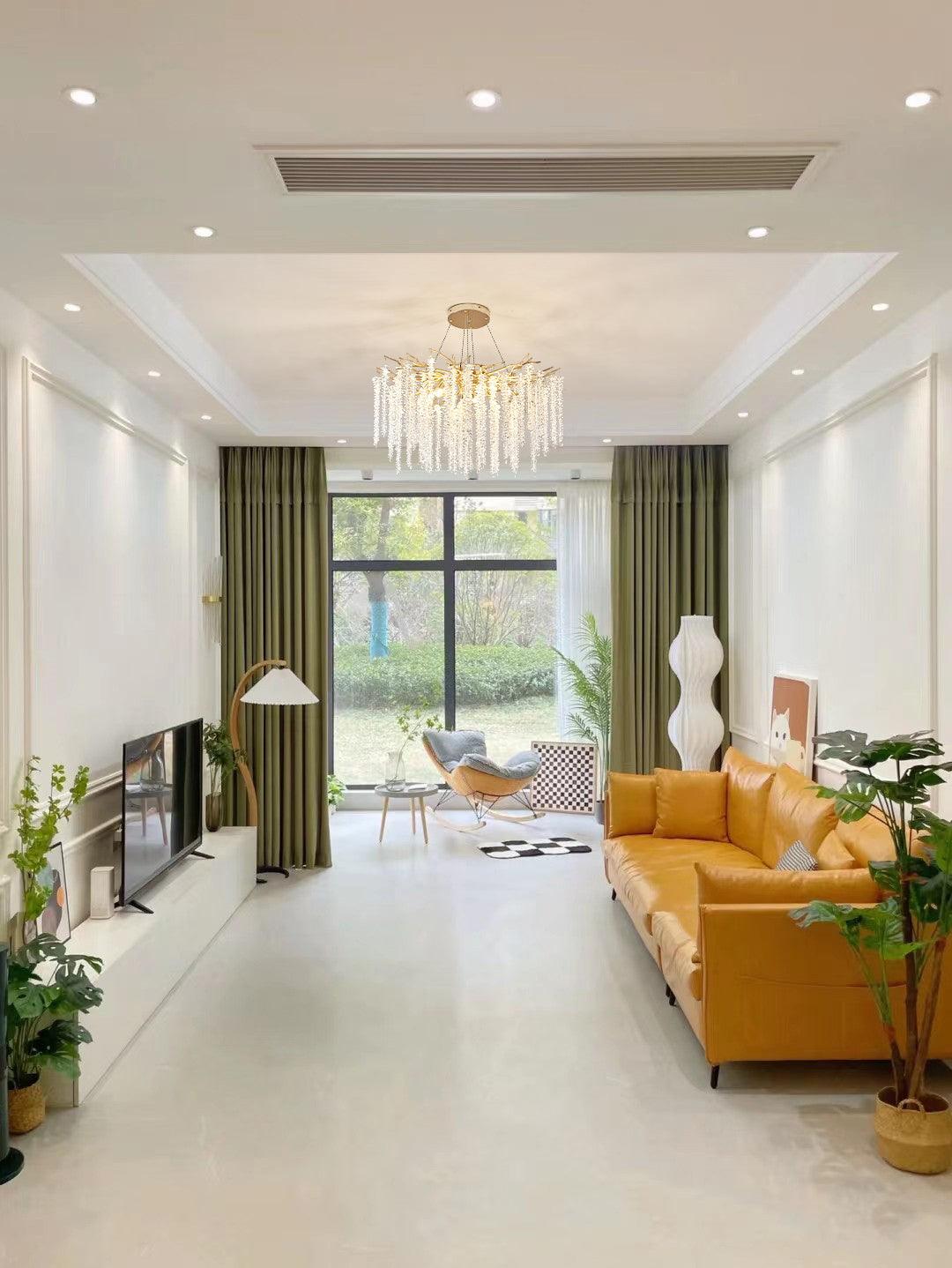 Lustra Kronleuchter Gold Kristall Zweig Elegant-Letslighting