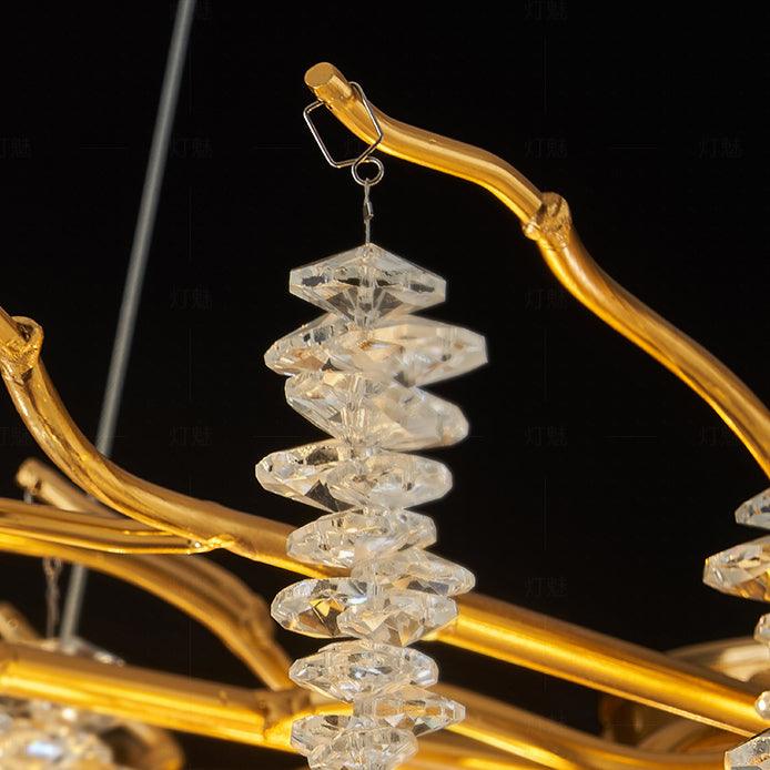 Lustra Kronleuchter Gold Kristall Zweig Elegant-Letslighting