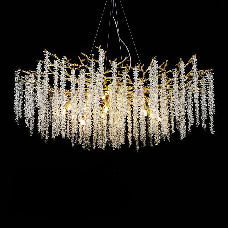 Lustra Kronleuchter Gold Kristall Zweig Elegant-Letslighting