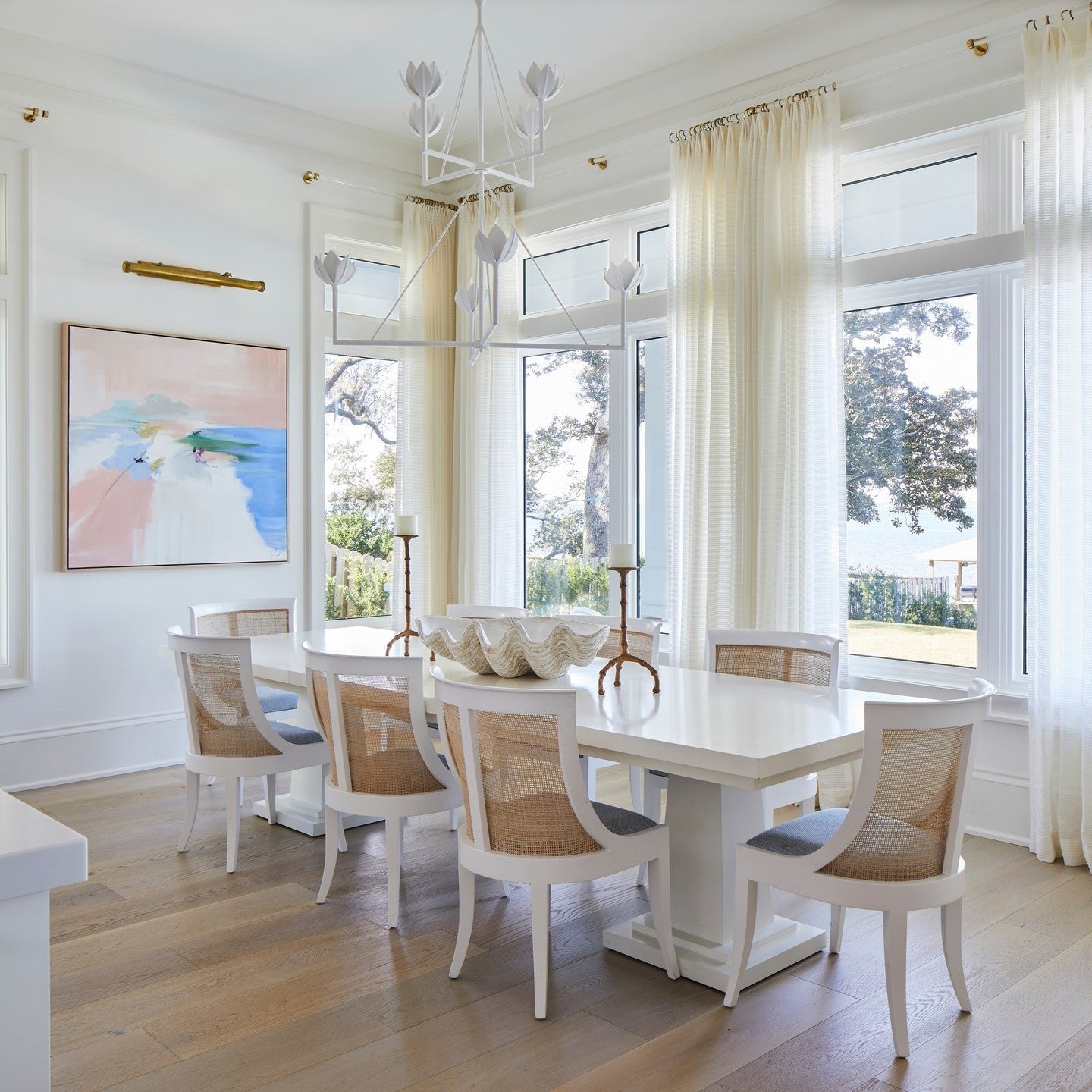 Alberto Modern Minimalist Floral Brass Chandelier - Letslighting