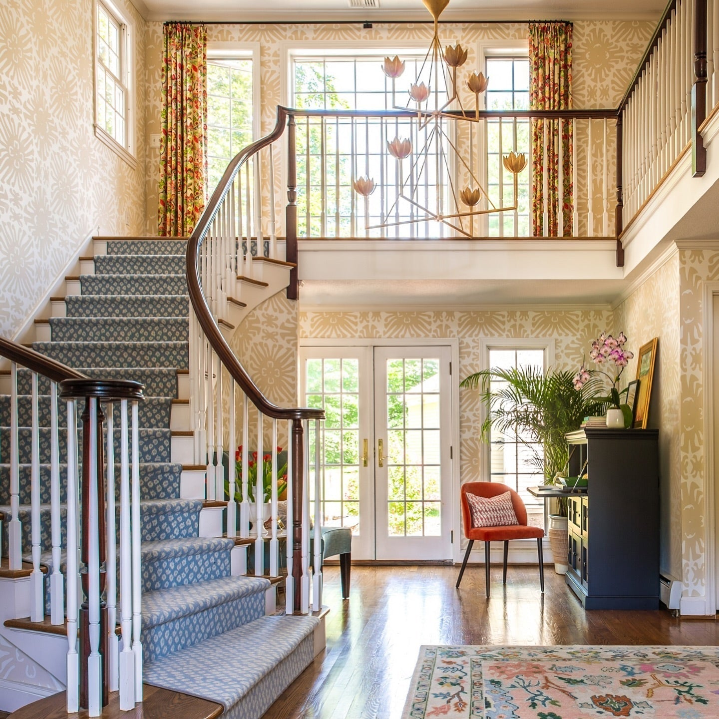 Alberto Modern Minimalist Floral Brass Chandelier - Letslighting