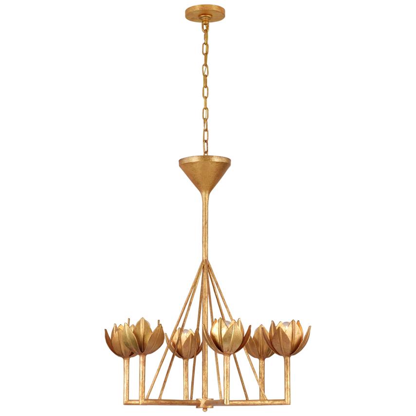 Alberto Modern Minimalist Floral Brass Chandelier - Letslighting