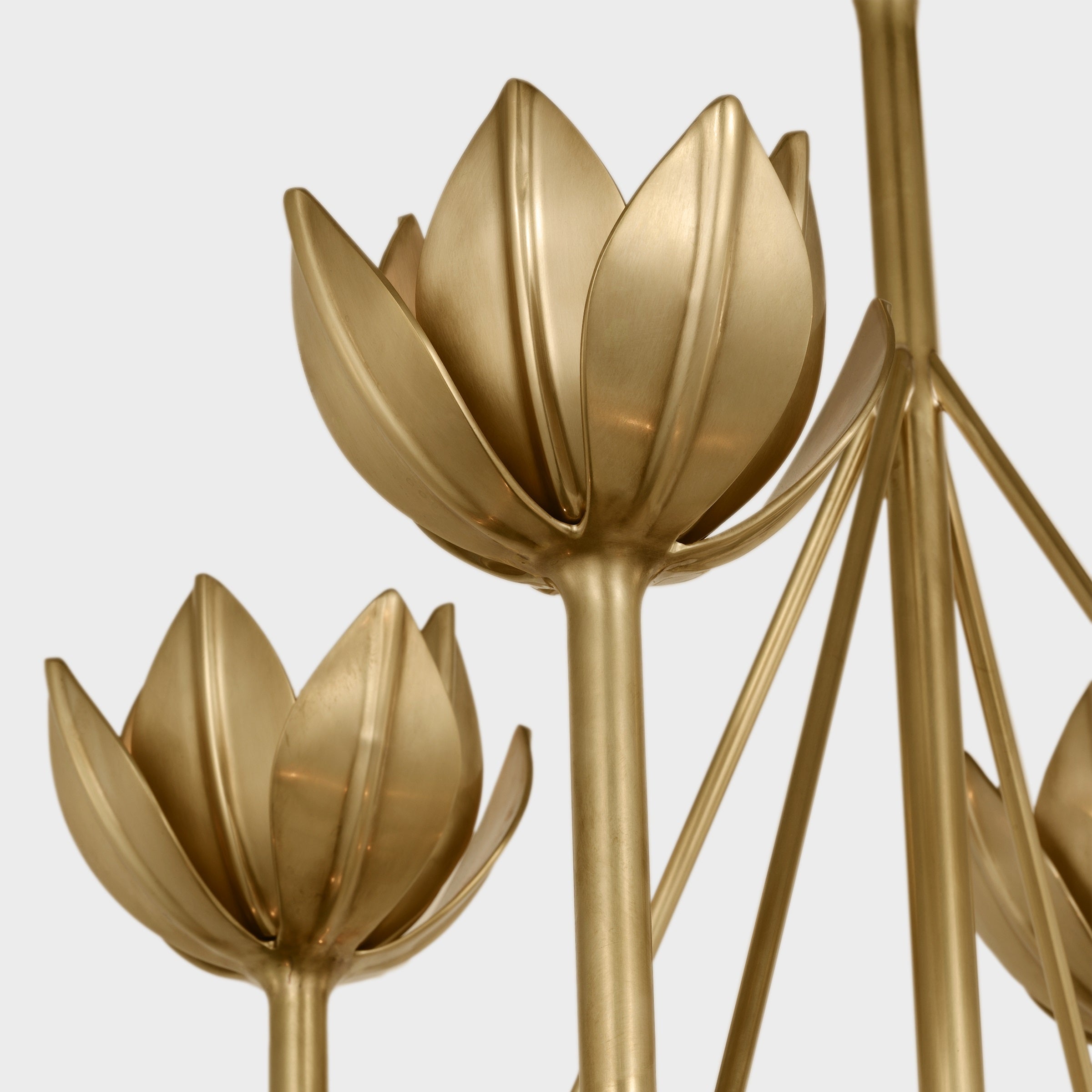 Alberto Modern Minimalist Floral Brass Chandelier - Letslighting