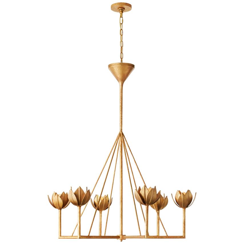 Alberto Modern Minimalist Floral Brass Chandelier - Letslighting