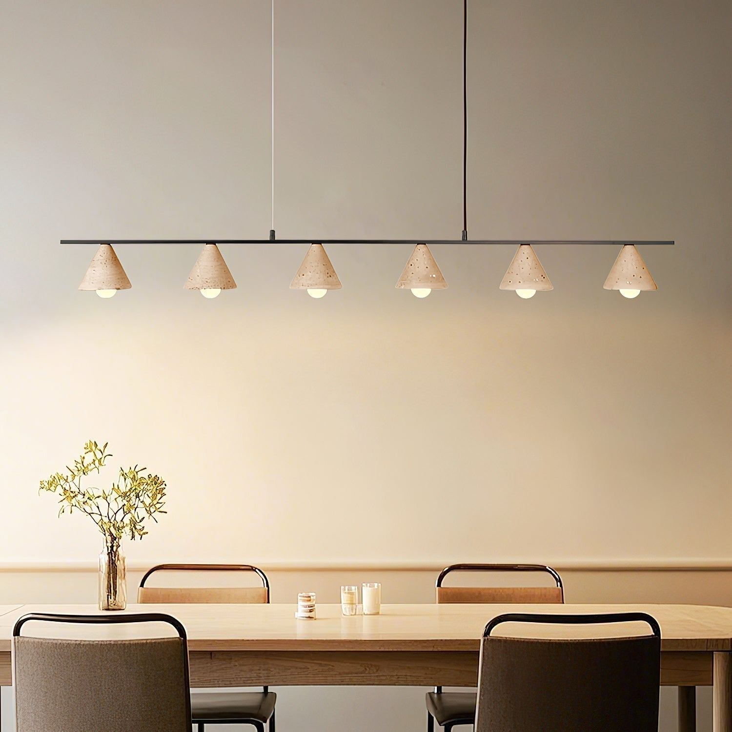 Ulfuvyi Modern Minimalist Travertine Pendant Lamp - Letslighting