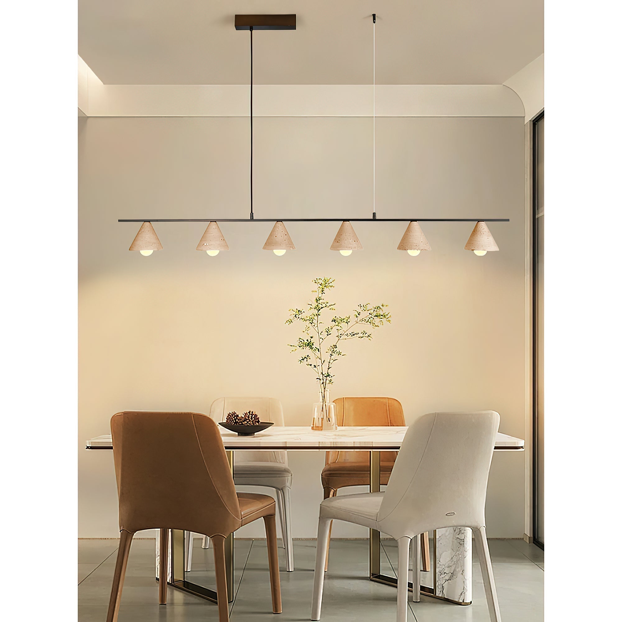 Ulfuvyi Modern Minimalist Travertine Pendant Lamp - Letslighting