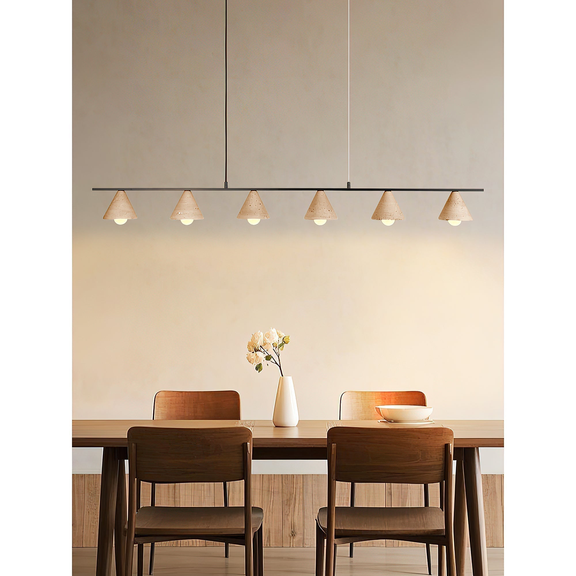 Ulfuvyi Modern Minimalist Travertine Pendant Lamp - Letslighting