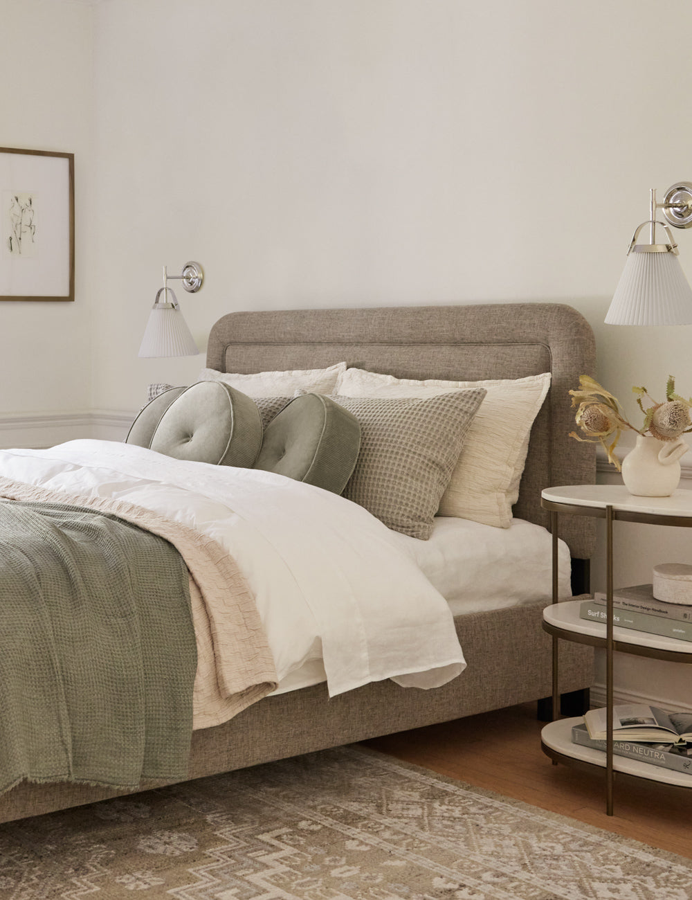 Pure Elegante Falten Messing Stoff Wandleuchte-Letslighting